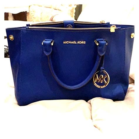 nylon blue michael kors handbag|Michael Kors cobalt blue handbag.